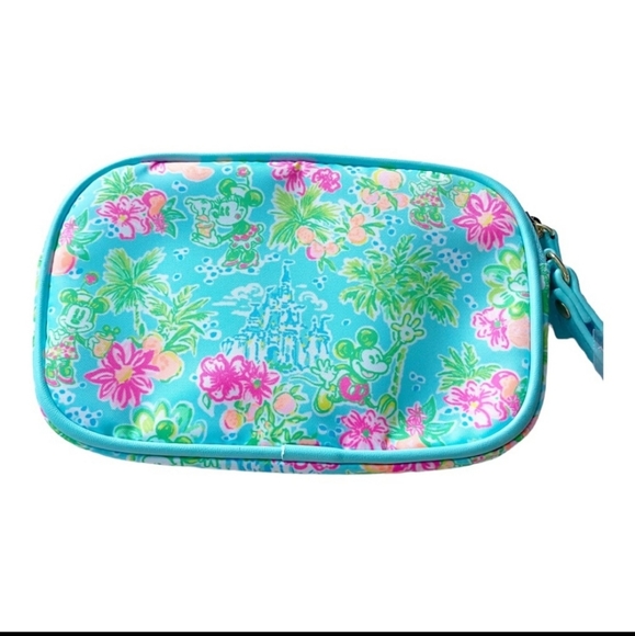 Disney Parks x Lilly Pulitzer Gillie Wristlet New Green Pink White - Picture 4 of 7